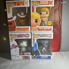 Funko Pop Lot Of 4 Vintage Toy Bundle Stretch Chase 01/ Bear 608/Lucario 856/etc picture