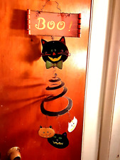 Halloween CATS Sign Rare Vintage, Vintage Style Metal Hanging Decoration 25