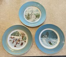 Vintage 1974-1976 Avon Christmas collectible, Plates By Enoch Wedgwood, Set Of 3 picture