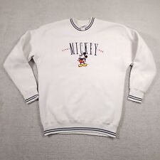 Vtg 90s The Disney Store Mickey Mouse  Crewneck Sweatshirt Adult XL White USA picture