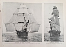 USS Monongahela & Jamestown/ Santee, Constitution & Macedonian @ Newport 2 Sided picture