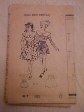 VTG Marian Martin Pattern Girl's Playsuit Outfit 9017 Size 6 UNCUT picture