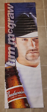 Vintage 2000 Vinyl Budweiser Bud Light Tim McGraw Panel Advertisement 69.5