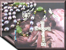 Handmade Freshwater Pearl Rosary Hand-knotted .925 Sterling Silver picture