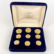 Vintage WC 1812 Set of 9 Buttons In Box picture