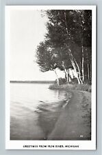 RPPC Iron River MI-Michigan, Scenic Greetings Real Photo Vintage Postcard picture