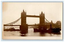c1920's View Of The Tower Bridge United Kingdom UK RPPC Photo Vintage Postcard picture