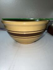 Weller Antique Yellow Ware Brown Stripe Stoneware Mixing Nesting Bowl 9