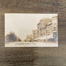 RPPC 4th fourth Street, looking west Peru Illinois Real Photo Postcard picture