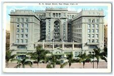 c1920's U.S. Grant Hotel Exterior Roadside San Diego California CA Postcard picture