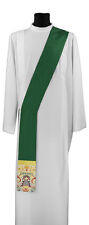 Green Deacon stole SD115-Z25 Vestment Estola para diácono Verde Diakonstola picture