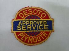 Desoto Plymouth  Approved Service   Dealer Patch Vintage picture