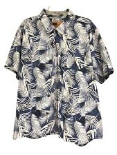 INGEAR Hawaiian Shirt Men’s Size Large Blue and White picture