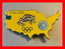 WRESTLING 1972 MUNICH GERMANY OLYMPIC PIN BADGE USA TEAM USA MAP MUNCHEN picture