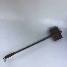 Antique Cast & Wrought Iron Waffle Iron w/ Clasp Long Handle picture