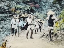 Yomoto Trip Natives Carrying Wealthy Japan - Antique Magic Lantern Glass Slide picture