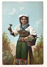 c1910 Stengel & Co.  Woman in Traditional Ethnic Attire Carrying Basket Unposted picture