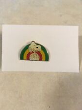 Vintage Peanuts Snoopy On Rainbow  Enamel Pin picture