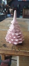 Vintage PINK PERFECT Ceramic Christmas Tree Lighter SPARKS Ashtray Set 7