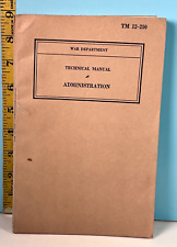 🔥1940 War Department Technical Manual in Administration Booklet🔥 picture