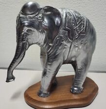 RARE Vintage Silver Elephant Decanter dispenser Statue die cast Bottle DeLacy  picture