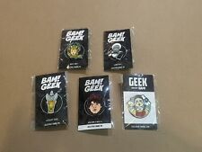 Bam Box 5 Pin Geek lot (Roger Rabbit, Squid Games, Hitchhikers Guide, more) picture
