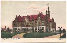 SAINT/ST. LOUIS MO Postcard CITY HALL Missouri, DU BOIS IL Church NASHVILLE 1908 picture