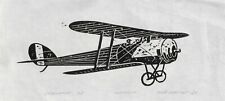 Robert Dance Signed Woodcut of World War I Airplane (I) picture