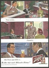 SCHLITZ Beer - 1949 Vintage Print Ad picture