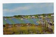 Chrome Postcard, Cozy Harbor, Southport, Maine picture