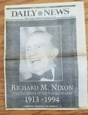 1994 APRIL 23 NEW YORK DAILY NEWS DAILY - RICHARD M. NIXON 1913-1994 - Original picture