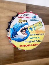 Funny Fishing Problem Landshark Beer  Metal Sign Man Cave Bar Decor Shark Sign picture