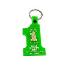 Vintage Advertising Keychain Number One Green You're #1 With Us Euclid Gears picture