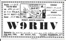 QSL 1941 Minot North Dakota     radio card picture