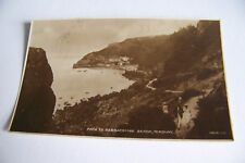 Rare Vintage RPPC Real Photo Postcard B1 England Babbacombe Beach Torquay Beach picture