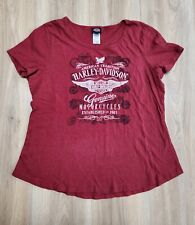 Harley Davidson Womens XL Short Sleeve Printed T-Shirt, Kansas City, Round Neck picture