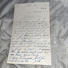 1884 Antique Fulton Illinois Letter Requesting Information On Farm Grain Rental picture