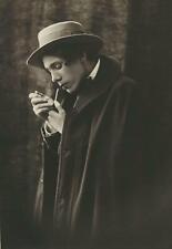 c. 1920's Debonair Handsome Frenchman Lighting a Pipe Photograph picture
