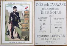 Tea / Thes de la Caravane 1890 Trade Card - Rue St. Honore, Paris, France picture