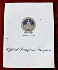 1969 US PRESIDENTIAL OFFICIAL INAUGURATION PROGRAM RICHARD NIXON D12 picture