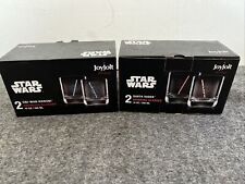 Joyjolt Star Wars Darth Vader , Obi Wan Whiskey Burbon Shorty Drinking Glasses 4 picture