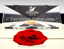 Swarovski Austria Crystal FABULOUS CREATURES TITLE PLAQUE SCS 1996-1998 Mint Box picture