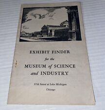 Vintage 1950s Chicago IL Museum Science and Industry Map Guide Exhibit Finder picture