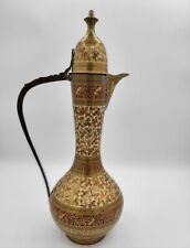 Vintage Indian Brass Inlaid Teapot 13