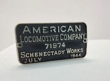 1944 AMERICAN LOCOMOTIVE WORKS SCHENECTADY NY HAT LAPEL PIN FUN STEAMPUNK UNIQUE picture