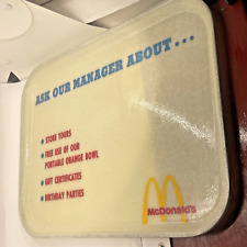 Vintage McDONALD'S RESTAURANT Fiberglass Tray Ask Our Manager About... tours picture
