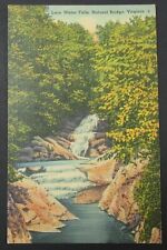 Virginia Natural Bridge Lace Water Falls VTG Linen Tichnor Postcard Unposted  picture