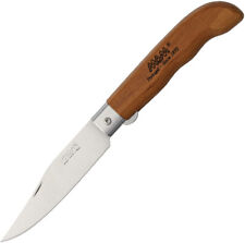 MAM Sportive Linerlock Brown Beechwood Folding Stainless Pocket Knife 2046 picture