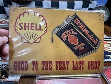 Retro Shell Sign Metal Shell Motor Oil Sign Tin Shell Sign Shell Garage Shop picture