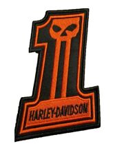 HARLEY DAVIDSON NUMBER 1 SKULL - Motorcycle VEST Back PATCH 5